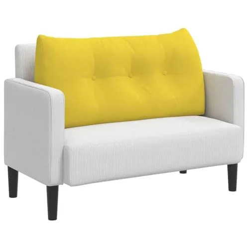 vidaXL Rückenkissen Helles Gelb 100 x 24 x 50 cm – Ergonomisch und Stilvoll