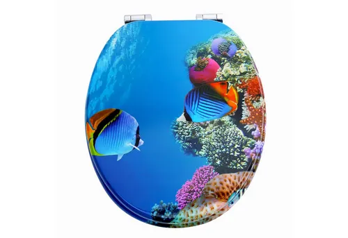 style home WC-Sitz Toilettendeckel mit doppelter Absenkautomatik, Oval-Form, Holzkern, Klobrille und Klodeckel mit Softclose-Mechanismus