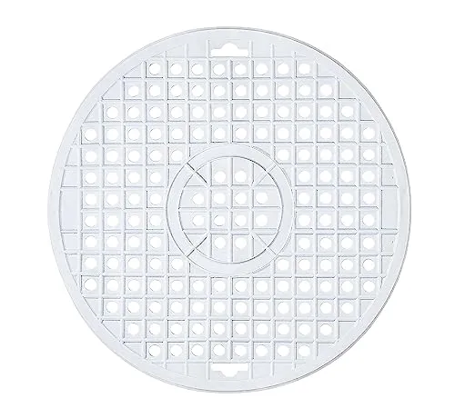 Kinvara SPÜLBECKEN Einlage Ø31cm rund Spülbeckenmatte Spülbeckeneinlage Spülmatte Abtropfmatte Matte 3-Varianten 131 (Weiss)