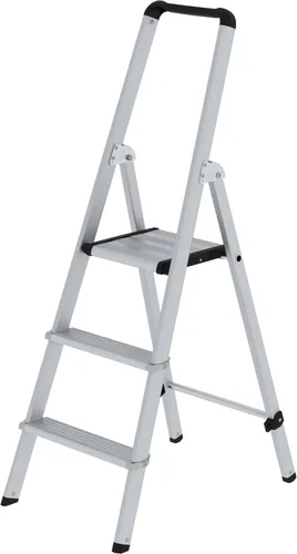 PROREGAL® Stehleiter ML 3 Stufen Aluminium