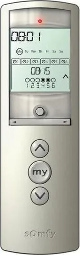 SOMFY 1805223 Funksender Telis 6 Chronis RTS - Hausautomatisierung / Smart Home, programmierbarer Funksender für individuelle Zeitsteuerung Ihrer Rollläden und Jalousien.