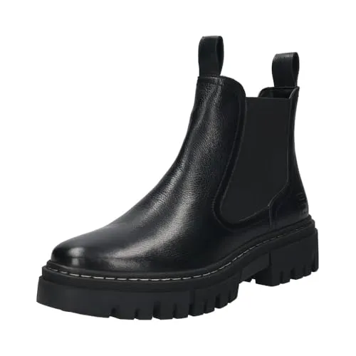Bagatt Chelsea Boot - Schwarz Synthetik, Größe 40 - Wanderschuhe - Modischer Chelsea Boot aus Synthetik in Schwarz mit 3,5 cm Blockabsatz, ideal für die Freizeit und bequem durch den Schlupfeinstieg.