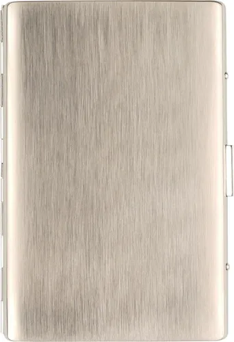 Zigarettenetui Metall chrom gebürstet f. 100mm Zig./9er