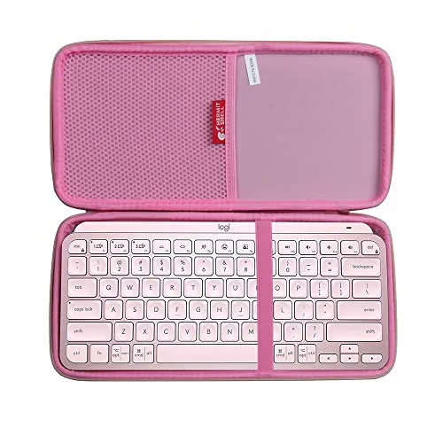 Hermitshell Hart Reise Fall für Logitech MX Keys Mini für Mac Kabellose Tastatur (Roségold)