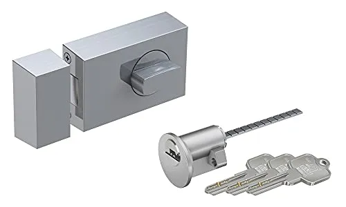 BASI Türzusatzschloss mit Außenzylinder SET | Massiver Riegel für optimalen Schutz - BASI Türzusatzschloss mit hochwertigem Außenzylinder im SET für effektiven Schutz vor Einbrüchen. Ausgestattet mit einem massiven Riegel bietet es hohe Sicherheit für Haus- und Wohnungstüren. Montagezubehör inklusive.