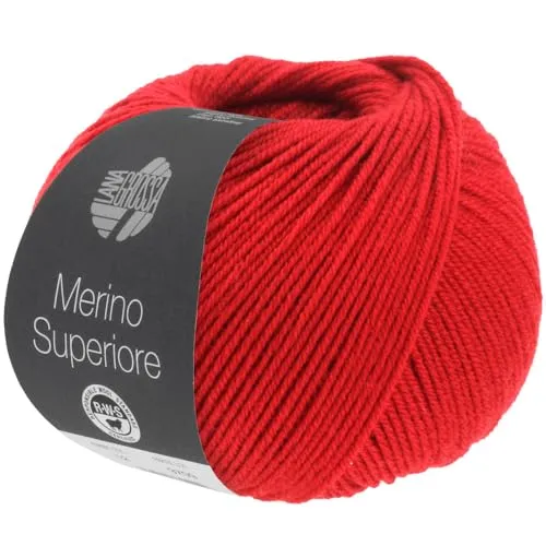 LANA GROSSA Merino Superiore | Pure, extrafeine Merinowolle waschmaschinenfest und filzfrei | Handstrickgarn aus 100% Schurwolle (Merino extrafein) | 50g Wolle zum Stricken & Häkeln | 180m Garn FB30