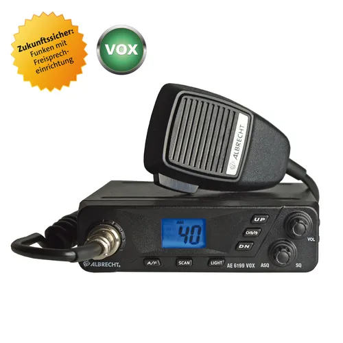 Albrecht AE 6199 VOX 12V mit CTCSS/DCS und 6-poligem Mikrofon X