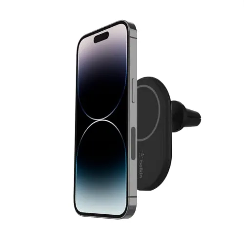 Belkin BoostCharge drahtloser magnetischer Kfz-Telefon-Halter - schnelles 10 Watt Laden für MagSafe-iPhones, inklusive USB-C-Kabel und 2 Jahre Garantie