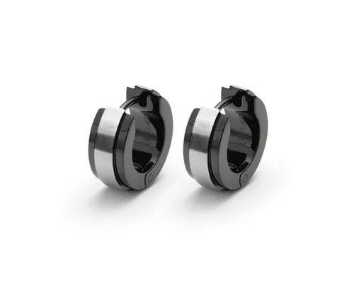 Monomania Herren Creolen Ohrringe aus Edelstahl Schwarz 30275 - Elegante und stilvolle Creolen aus hochwertigem Edelstahl für Herren. Perfekt für den Business-Look und ideal für den täglichen Gebrauch.