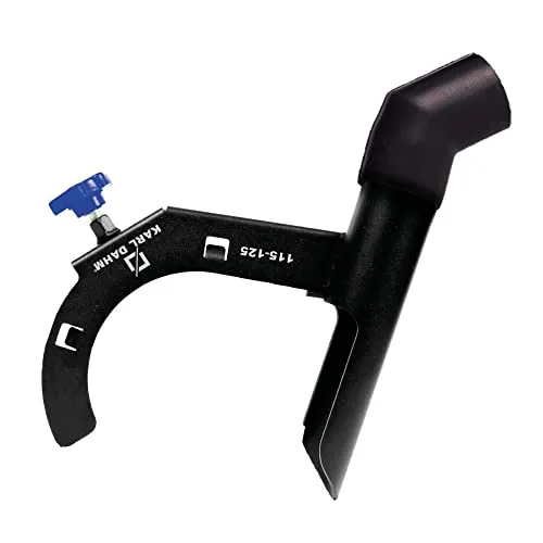 Karl Dahm Absaughaube Ø 115 - 125 mm - Professionelle Absaughilfe für Winkelschleifer, reduziert Staub und Reinigungsaufwand beim Schleifen von Fliesen und Naturstein – für einen sauberen Arbeitsplatz und bessere Gesundheit.