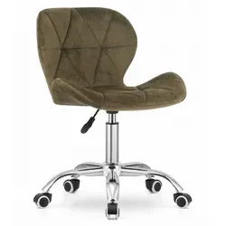 Höhenverstellbarer Drehstuhl aus braunem Samt - Ergonomischer Bürostuhl mit stilvollem Design und verstellbarer Höhe, ideal für Kinderzimmer oder Home Office. Robuste Materialien und einfacher Aufbau bieten Komfort und Langlebigkeit.