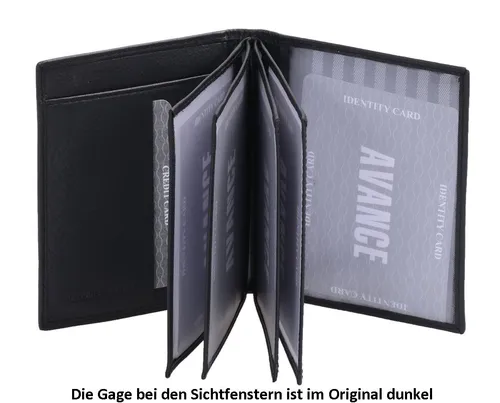 Avanco Ausweishülle Buchform aus Echtleder