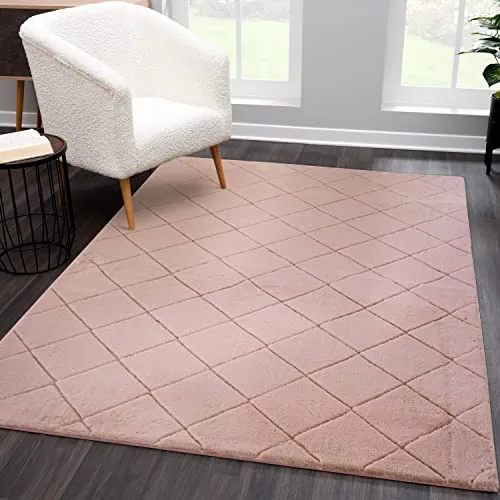 carpet city Hochflor-Teppich Rosa 80x150 cm - Teppiche, Hochflorteppiche & Shaggys, mit soft-touch Haptik, pflegeleicht und ideal für Fußbodenheizung, sorgt für Wärme und Gemütlichkeit in jedem Raum.