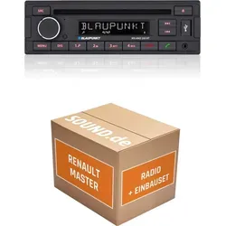 Autoradio Einbaupaket Blaupunkt Milano 200 BT passend für Renault Master II | Bluetooth USB