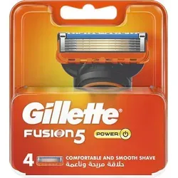 Gillette Fusion Power Rasierer, 4 Stück - Rasierer für Herren mit innovativer Technologie für eine sanfte und gründliche Rasur, ideal für empfindliche Haut.