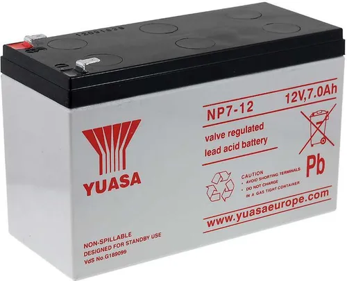 YUASA 12V 7Ah Ersatzakku für Notstromversorgung von Yuasa