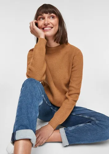 s.Oliver Longpullover Strickpullover Strickpulli mit Stehkragen