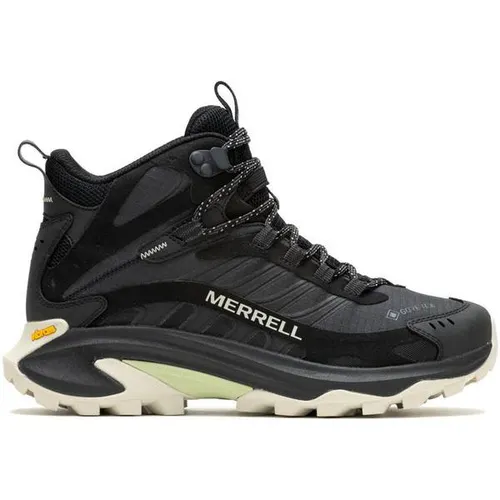 Merrell Moab Speed 2 Mid GTX black 38,5 - Fitnessschuhe & Laufschuhe für Damen, ideal für Outdoor-Aktivitäten mit GORE-TEX-Membran für Wasserdichtigkeit und Atmungsaktivität.
