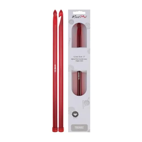 KNITPRO – Trendz Tunesische (30 cm, 12,00 mm) Häkelnadeln – 1 Stück