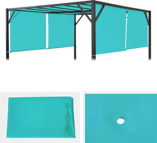 MCW Ersatzbezug Dach Für Pergola Beja 3x3m Türkis-Blau