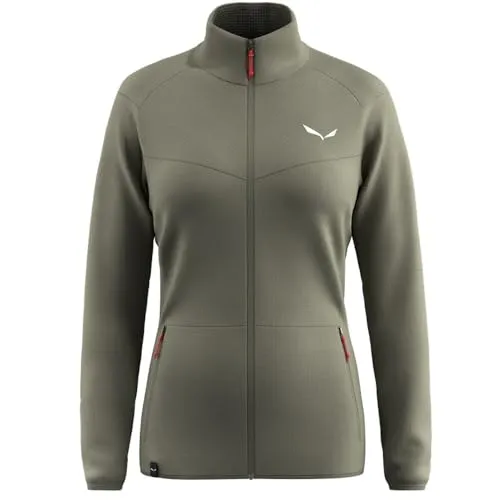 Salewa Women's Puez Cammino PL Jacket - Fleecejacke Gr 40 oliv - Outdoor Freizeitjacke für Damen, leichte und warme Fleecejacke ideal für Wandern und Trekking, mit Stretch für optimale Bewegungsfreiheit.