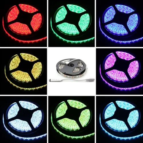 2m (200cm) RGB LED Streifen Band Leiste + Steuergerät 5V IP65 60LEDs 30LED/m SMD