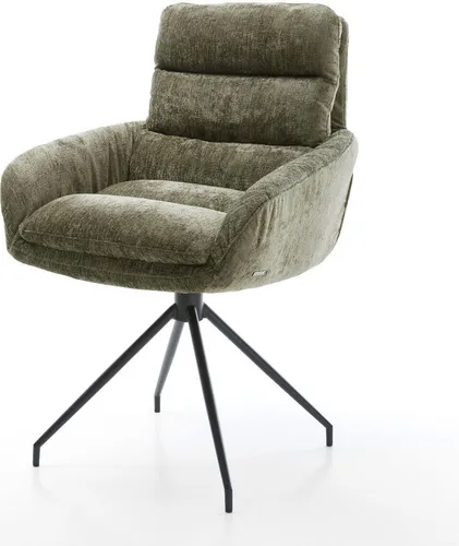 DELIFE Drehstuhl Abelia-Flex mit Armlehnen in grün von Delife