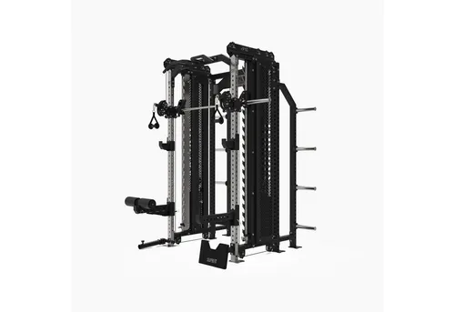 SF SUPRFIT Kraftstation Pro All-In-One Trainer, 2 Gewichtsblöcke, Integriertes Smith Rack mit Hantelstange, Pull-up Bar & mehr