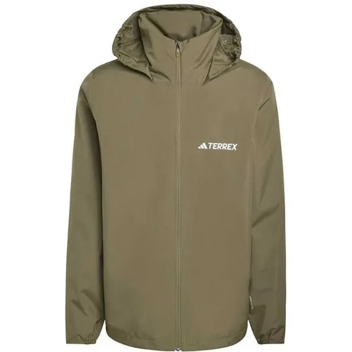 adidas Terrex Multi Essentials 2 Layer Regenjacke Gr M oliv in grün von adidas