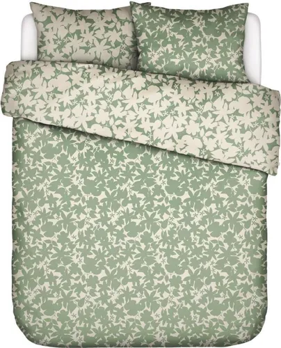 Essenza Bettwäsche Sora - Satin, 2-teilig mit floralem Muster - Bettwäsche-Sets mit handgemaltem Clematis-Muster, wendbar für frischen Look und aus hochwertigem Satin für besten Schlafkomfort.