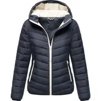 MARIKOO Damen Winterjacke B994 - Steppjacke mit Kapuze und integriertem Beutel - Funktionsjacke für Damen, perfekt für kaltes Wetter mit warmer, speichernder Funktion und praktischem Design. Ideal für Outdoor-Aktivitäten und Freizeit.