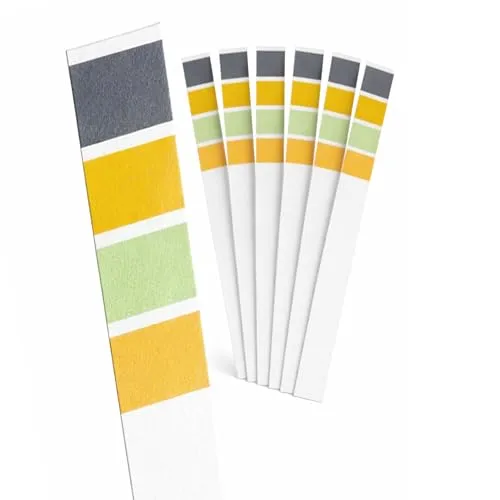 ECENCE pH Teststreifen 200 Stck, Lackmus Testpapier, Messbereich 0-14, Urin Teststreifen, Säuretest für verschiedene Flüssigkeiten (z. B. Aquarien, Trink-Wasser, Speichel, Pool)