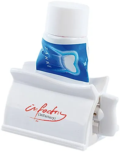 infactory Tubenausquetscher: Praktischer Tubenquetscher (Tubenaufroller, Tubenleer mit Tubenhalter, Zahnpasta)