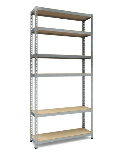 TKT Steckregal – 210x100x30 cm, 150 kg Tragkraft - Steckregal für Lagerung und Werkstätten, extrem stabil mit 150 kg Tragkraft pro Boden. Schnelle Montage ohne Schrauben, ideal für Hobbykeller und Garagen.