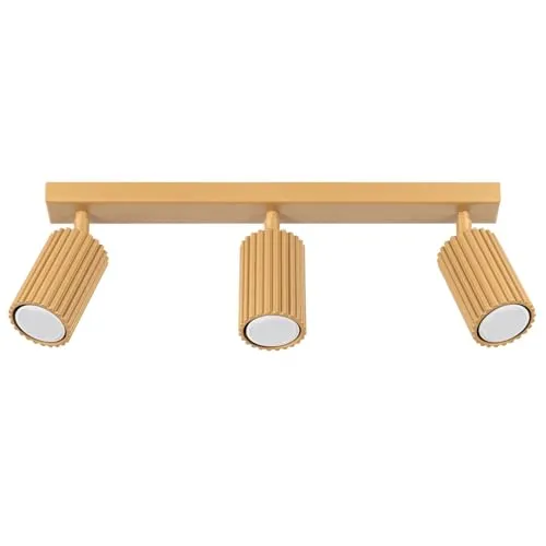 SOLLUX lighting Deckenlampe 3-flammig aus Aluminium - Moderne Deckenlampe aus Aluminium, ideal für Flure und Wohnzimmer. Energieeffizient mit GU10 LED-Leuchtmitteln bis 10 W für stilvolle und dezente Ausleuchtung.