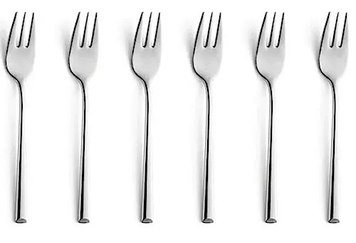B&R VISTA Kuchengabel Set 6-teilig, 18/10 Edelstahl rostfrei, Kuchengabeln  ...