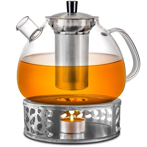 Stövchen Wärmer Edelstahl Kerzen Teelicht Halter Warmhalten Tee Kaffee Kannen