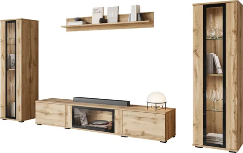 Mirjan24 Wohnwand Eiche Wotan