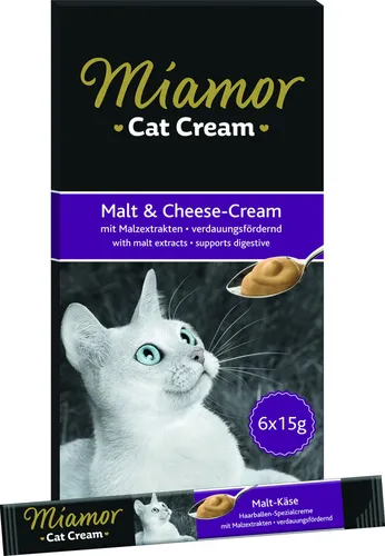 Miamor Cat Snack Malt-Cream + Käse 6x15g 6x15g von Miamor