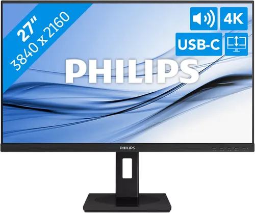 Philips 27B1U3900 Business Monitor 68,6 cm (27 Zoll) - Business Monitor mit 4K UHD Auflösung und USB-C Docking, ideal für professionelle Anwendungen und effizientes Multitasking.