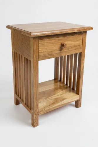 FaHome Nachttisch Holz Nachtkommode – Vintage-Look aus massivem Teakholz - Nachtkonsolen aus hochwertigem, handgefertigtem Teakholz mit einzigartiger Maserung. Ideal für Schlafzimmer oder Wohnzimmer, bietet Stauraum und stilvollen Vintage-Charme.