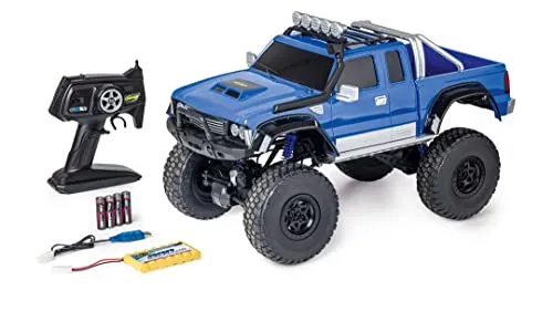 Carson 404241 1:8 Pickup Crawler RTR blau - RC-Modelle: 1:8 Pickup Crawler mit Allradantrieb, ideal für Off- und Onroad-Abenteuer, inklusive Akku und Ladegerät für sofortigen Fahrspaß.