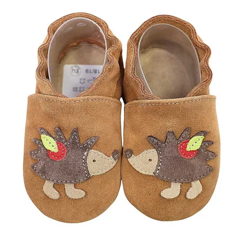 Produktbild HOBEA-Germany Krabbelschuhe Igel braun Krabbelschuh handgefertigt in der EU