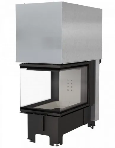 Kamineinsatz KRATKI NBU 500/700 11 kW mit Schiebetür - Elegantes Design in Schwarz - Der dreiseitige Kamineinsatz vereint modernes Design mit hoher Funktionalität. Mit einem Lift-up-System für einfachen Zugang und einem externen Lufteinlass für effiziente Verbrennung.