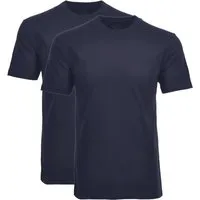 Ragman Herren Doppelpack T-Shirts - 2 Rundhals-Shirts XXL in Marine-070 - T-Shirts für Herren, bequemes Doppelpack mit hochwertiger Baumwolle für optimalen Tragekomfort.