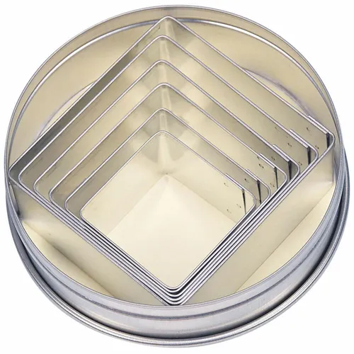 Städter Ausstecher Quadrate 6-tlg. Ausstechform Plätzchenform Keks Edelstahl