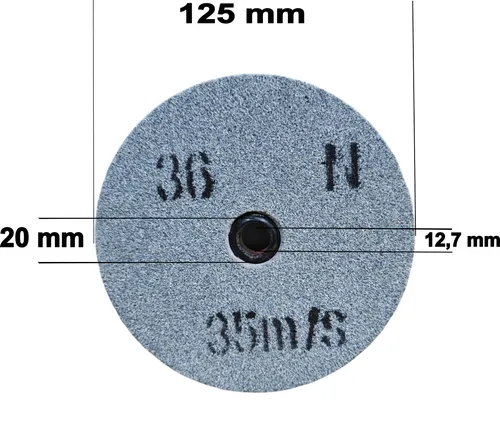 Schleifscheibe für Doppelschleifer 125x16x20 K36 - Hochwertige Schleifscheibe für Doppelschleifer, ideal zum effizienten Schleifen von Metall und Holz. Perfekt für präzise Ergebnisse im Werkzeugzubehör.