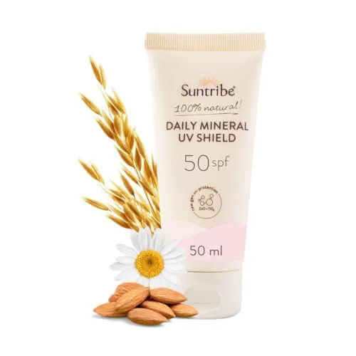 Suntribe Mineralische Bio-Gesichtssonnencreme LSF 50 – 100% Natürlich & Riffsicher