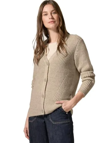 CECIL Damen Cardigan XXL, braun (hazelnut melange) von CECIL
