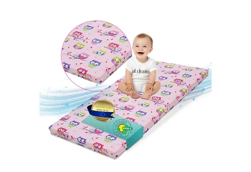 Best For Kids Kinderbettmatratze 70x140 cm - Matratze für Babybetten, schadstofffreier Polyurethanschaum, waschbarer Bezug aus 100% Baumwolle, ideal für Allergiker und in 5 Farben erhältlich.